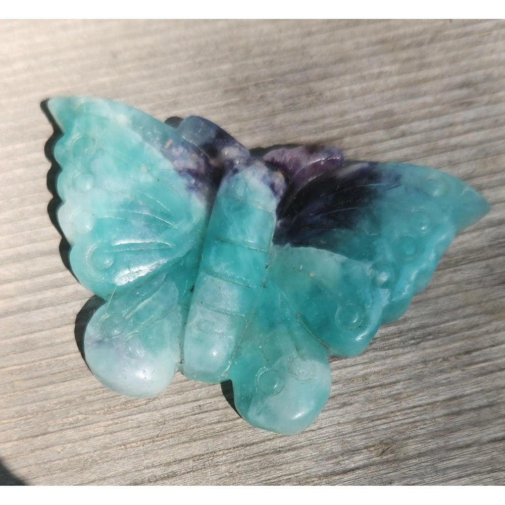 Beautiful Blue and Purple Fluorite Butterfly, Blue Fluorite